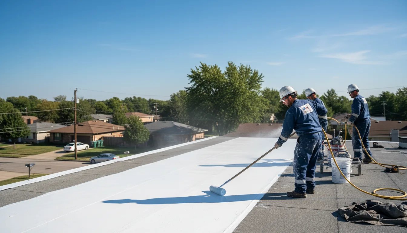Commercial roof coating in Swanville, MN near me
